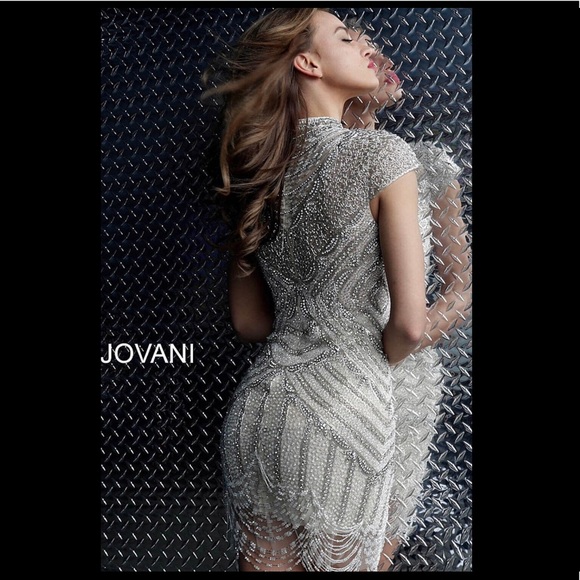 JOVANI -60933 BEADED COCKTAIL DRESS - Picture 4 of 5